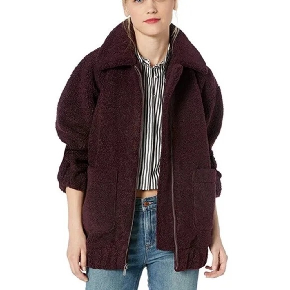 Splendid Oversized Teddy/Faux Auvergne Shearling Sivan Boucle Coat Small